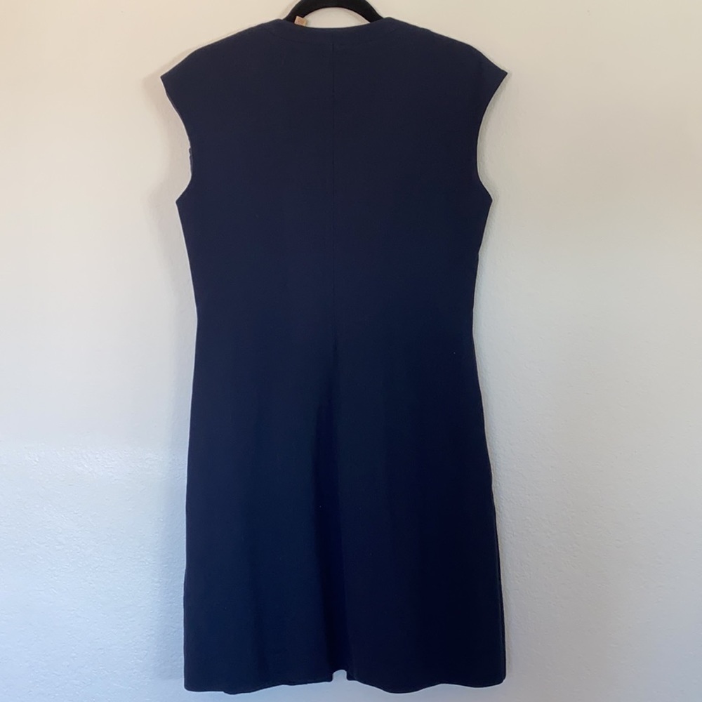 Ted Baker dress Medium womens navy Mirraad zip front midi - Picture 5 of 5